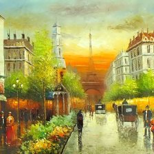 Схема вышивки «По улочке»