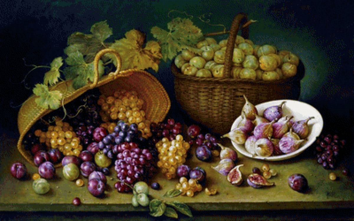 №1645227 - виноград, инжир, сливы, натюрморт - предпросмотр