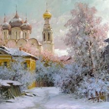 зимой в деревне