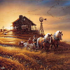 Схема вышивки «закат»