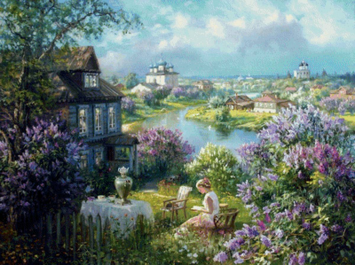 №1646714 - отдых, церковь, сирень - предпросмотр