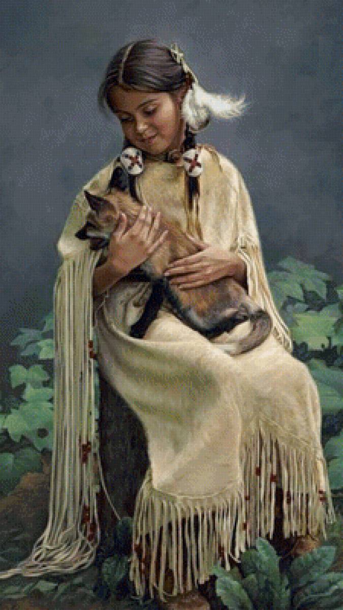 Девочка и лиса - дети, лиса - предпросмотр