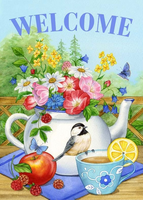 Лето - лето, урожай, птицы, арт - оригинал