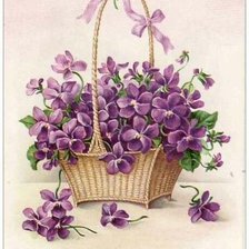 Схема вышивки «Violetas Cesto»