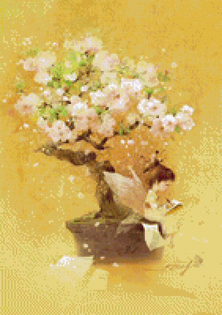 под сакурой - предпросмотр