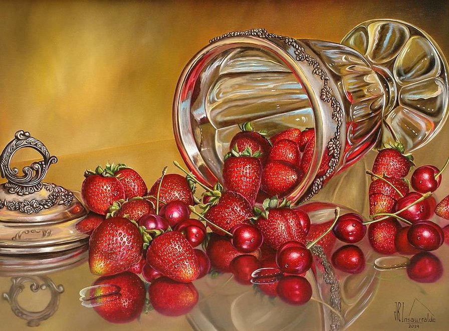 Ягодки - ягоды, натюрморт, отражение - оригинал