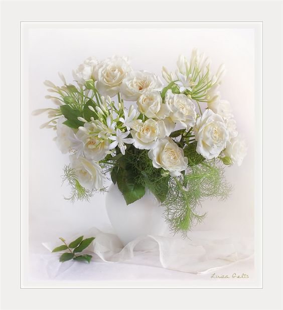 БЕЛЫЕ ЦВЕТЫ-  LUIZA-GELTS - белые цветы - оригинал