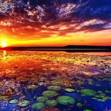 Схема вышивки «закат»