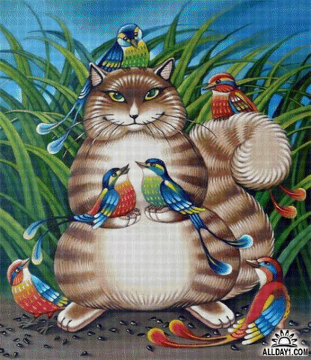 картина. художник Ася Белова - коты, картина - предпросмотр