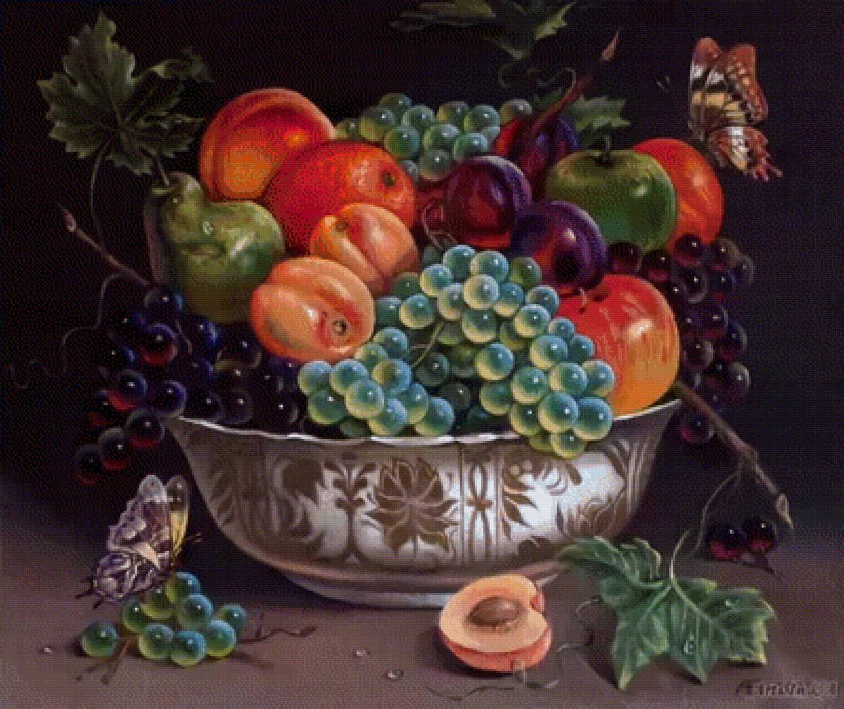натюрморт - фрукты, картина - предпросмотр
