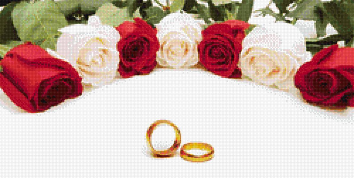 Обручальные кольца с розой 2 - свадьба, обручальные кольца, розы - предпросмотр