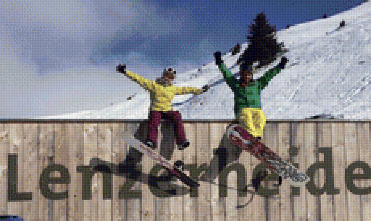 Лензерхайде - швейцария, сноуборд, зима - предпросмотр