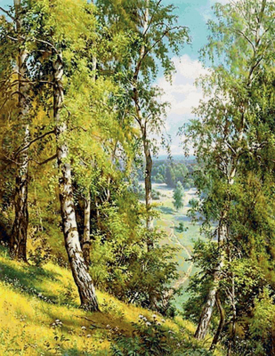 пейзаж1 - живопись, картина, лето - предпросмотр