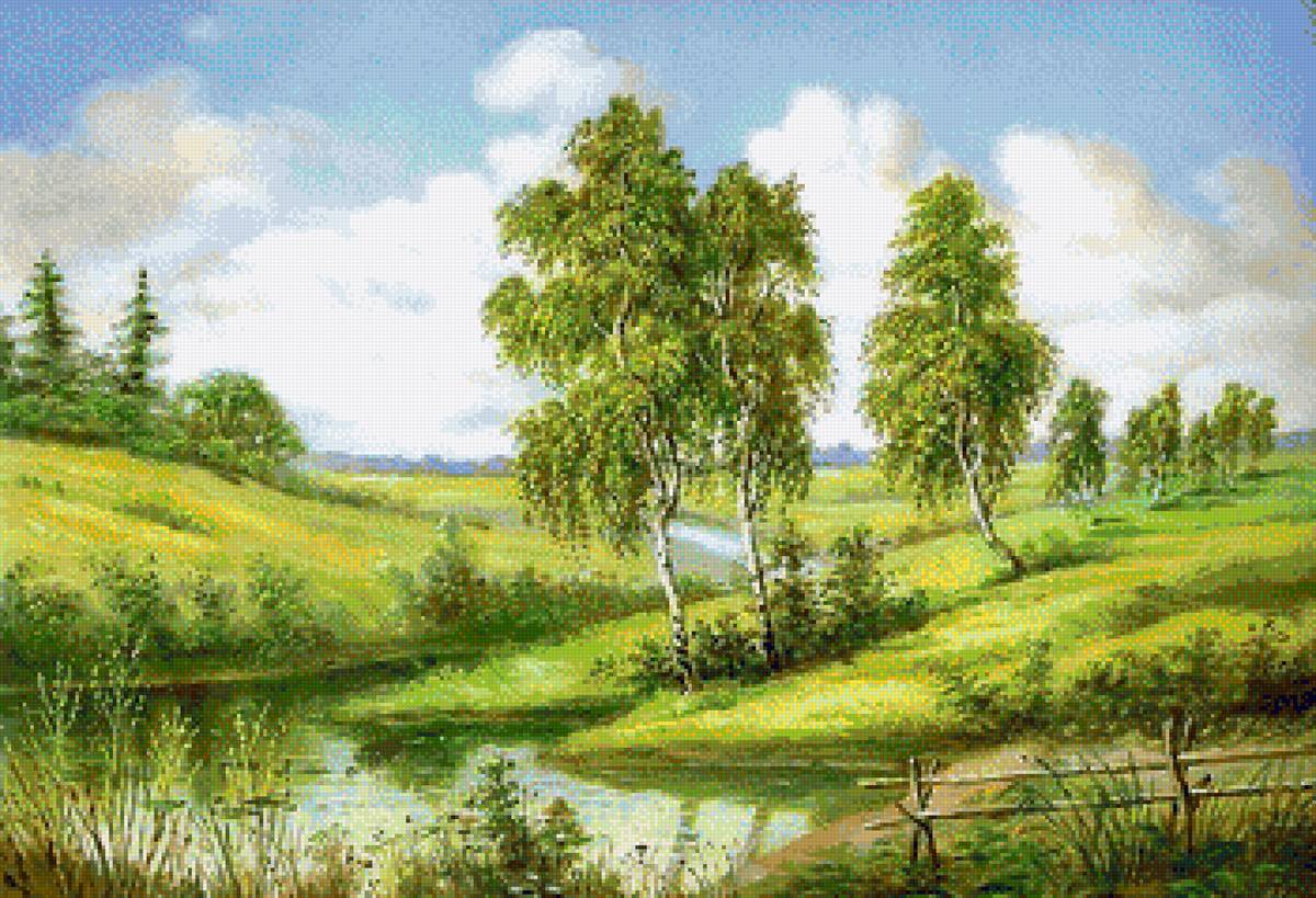 №1654555 - лес, река, лето - предпросмотр