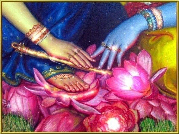 РадхаКришна - кришна, лотос, радха - оригинал