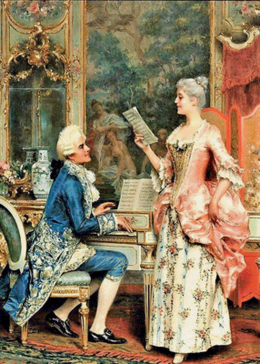 Пение - картина, люди, живопись - предпросмотр