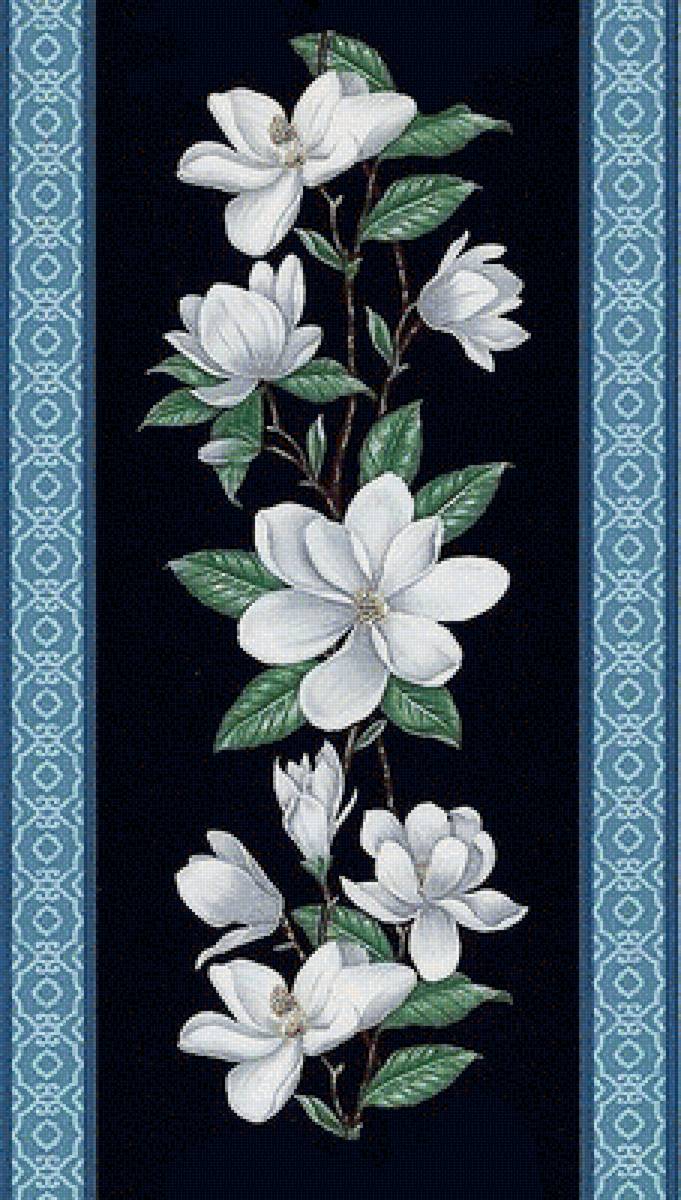 Панелька - белые цветы, цветы - предпросмотр