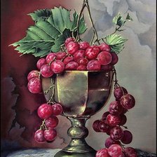 Оригинал схемы вышивки «Красный виноград» (№1658800)