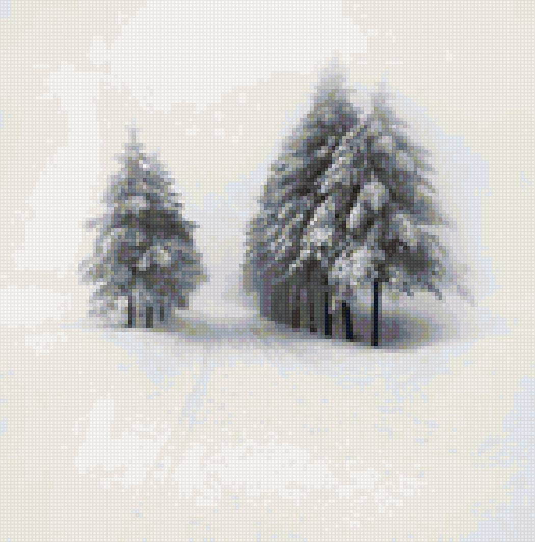 Зимняя дорога - деревья, зима, белое - предпросмотр
