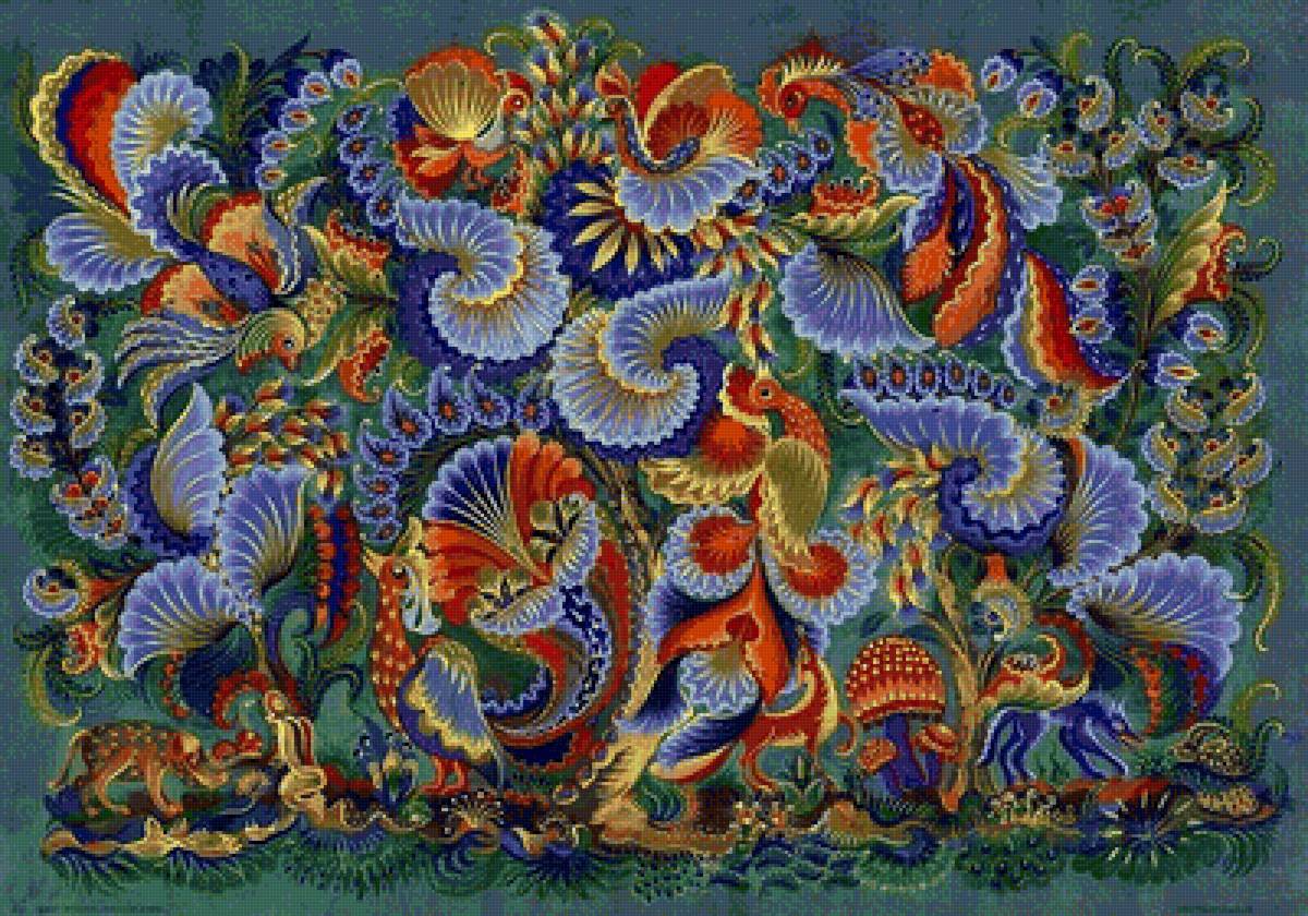 Петриковская роспись - узоры - предпросмотр