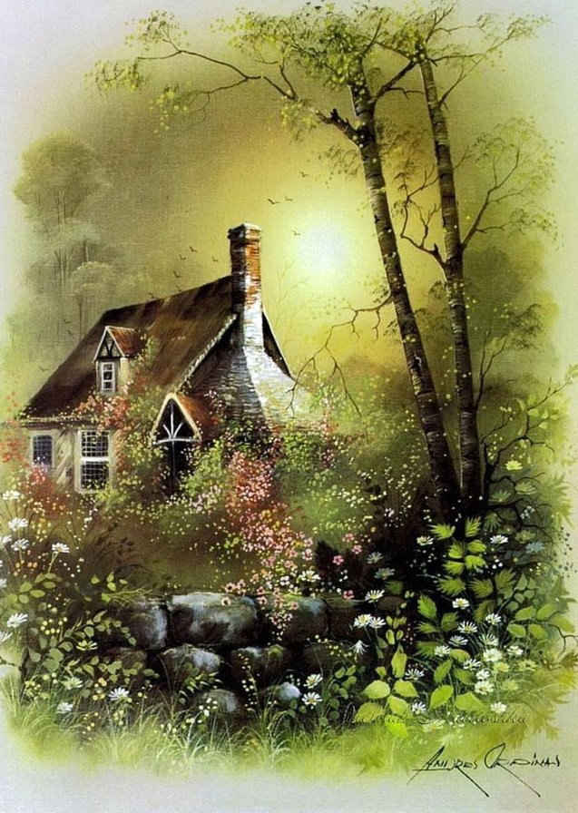 Домик - вышивка крестиком - оригинал