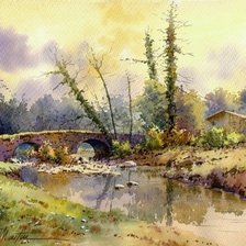 Схема вышивки «пейзаж»