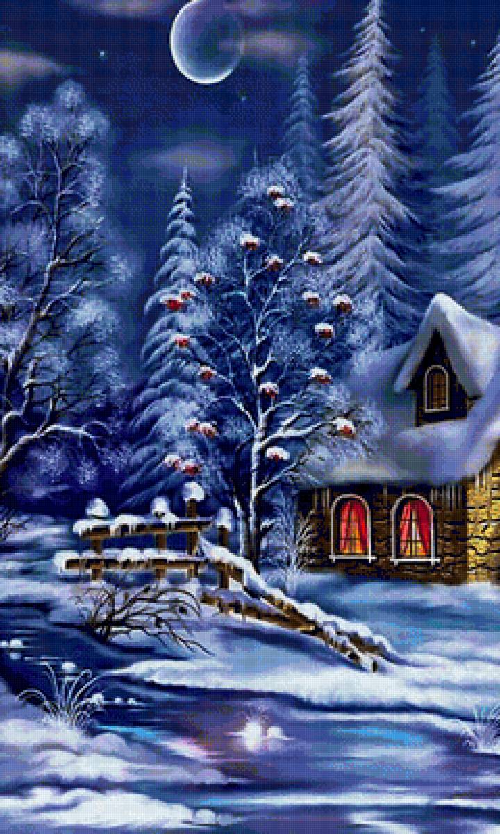 Зимний пейзаж - предпросмотр