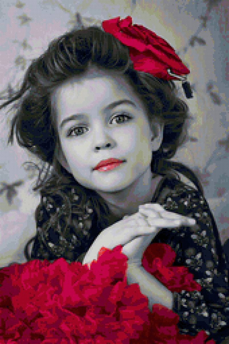 девочка в красном - предпросмотр