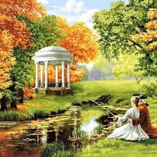 Схема вышивки «На рыбалке»