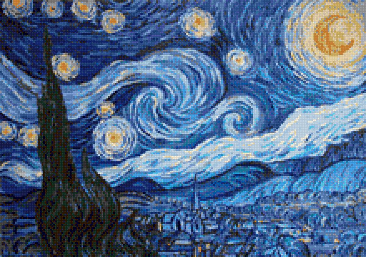 Ван Гог - Звездная ночь - предпросмотр