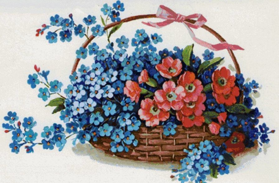 корзинка с цветами - оригинал