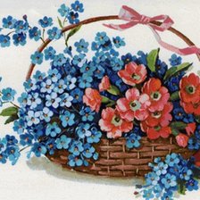 Схема вышивки «корзинка с цветами»