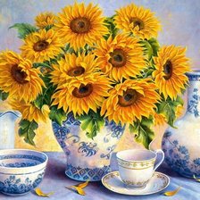 Подсолнухи