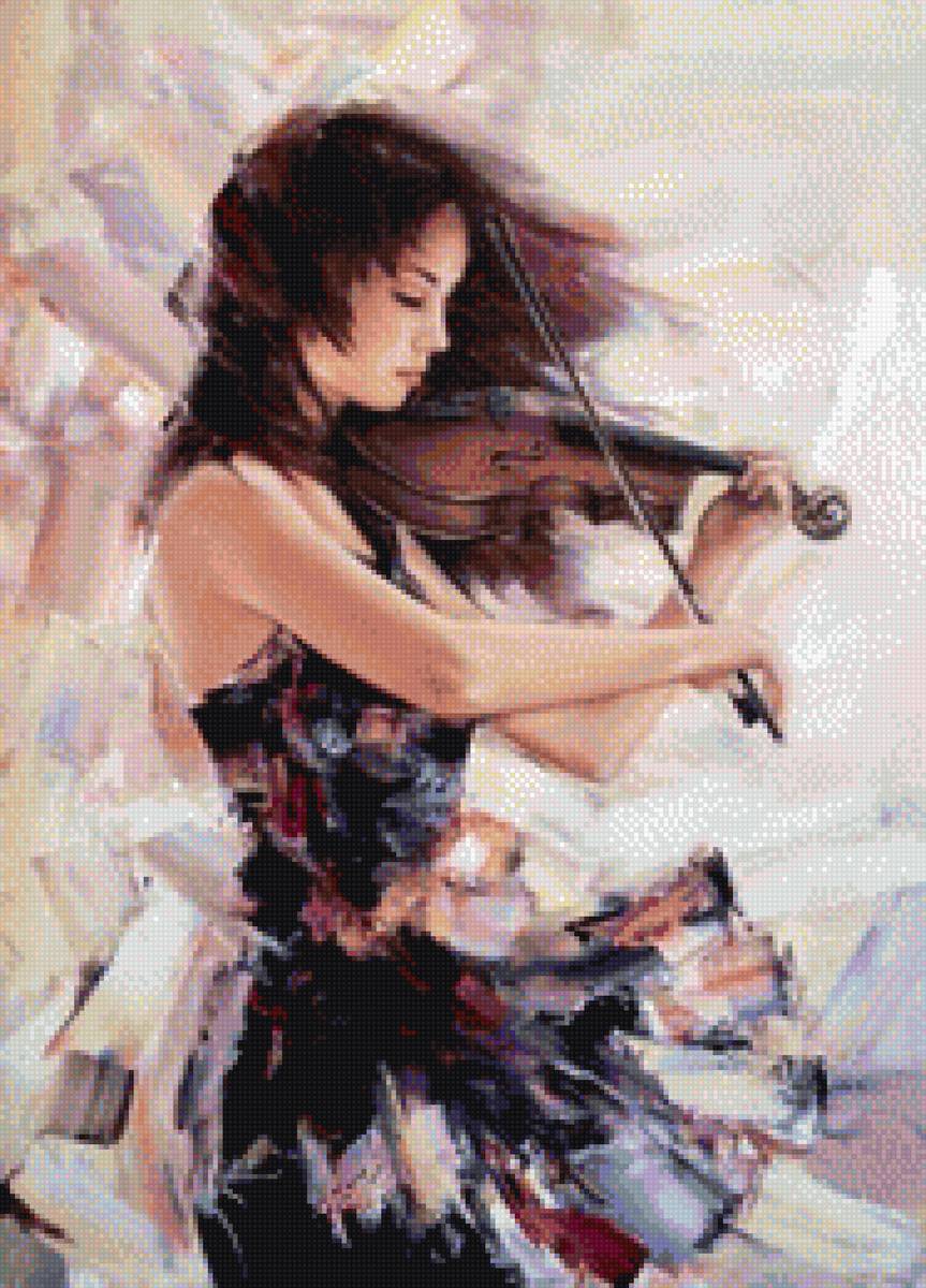 скрипка - скрипка, музыка, девушка - предпросмотр