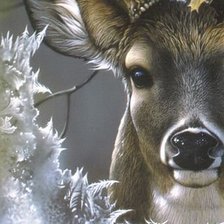 Схема вышивки «олень»