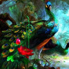 Оригинал схемы вышивки «павлины» (№1668017)