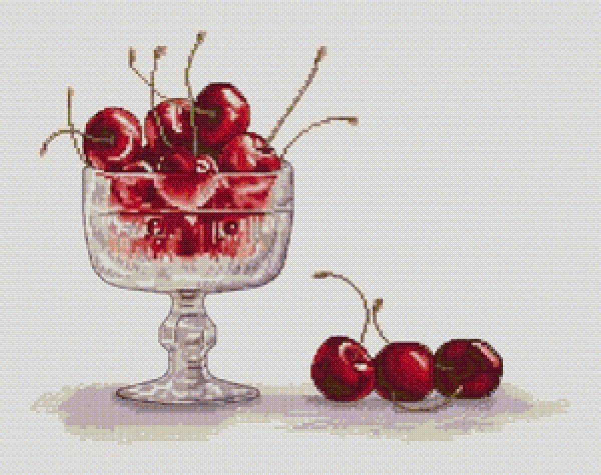 бокал с вишней - предпросмотр