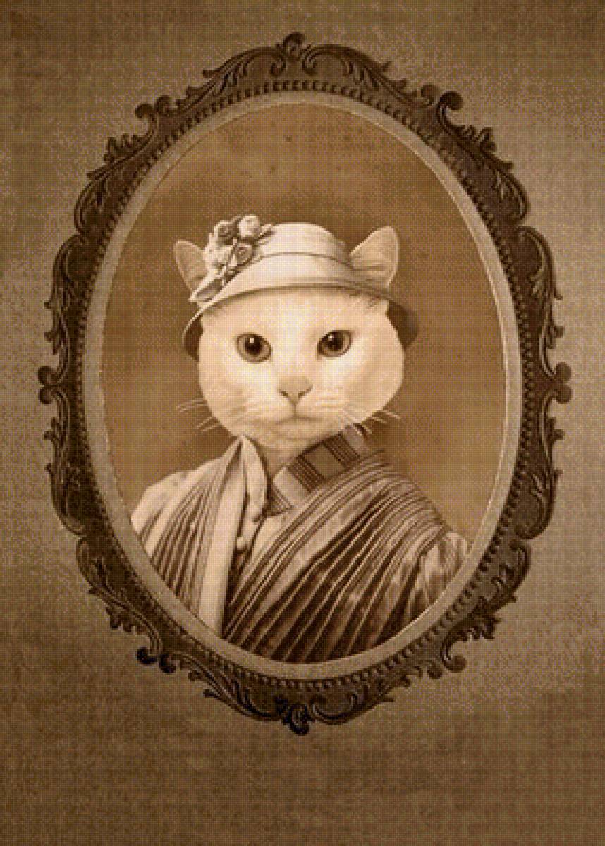 Котик - портрет, кот, арт - предпросмотр