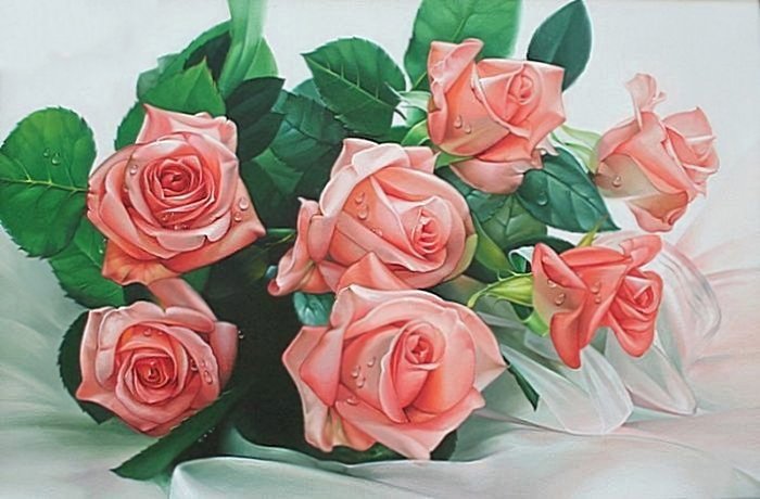 №1669353 - цветы, розы, букет, роза - оригинал
