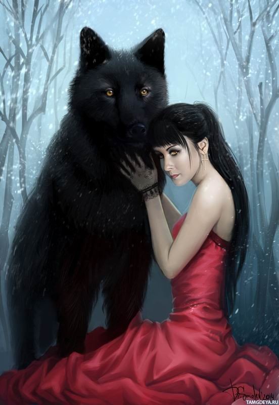дева с волком - оригинал