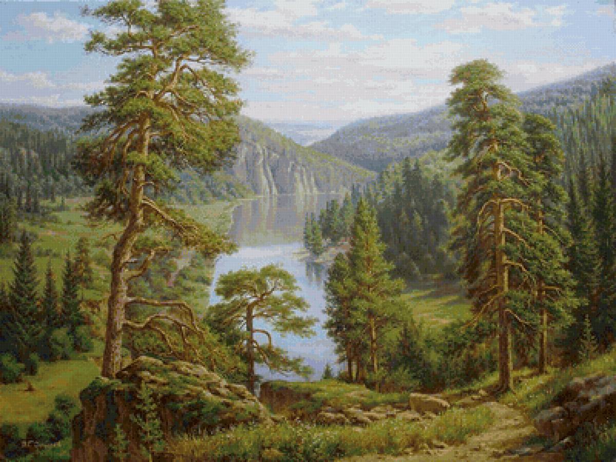 лето - река, лес - предпросмотр