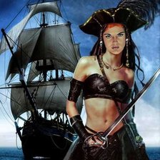Схема вышивки «леди  пират»