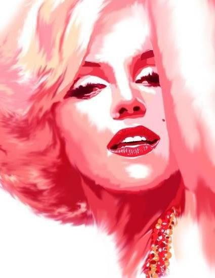 Монро В Красном - мерилин монро - оригинал