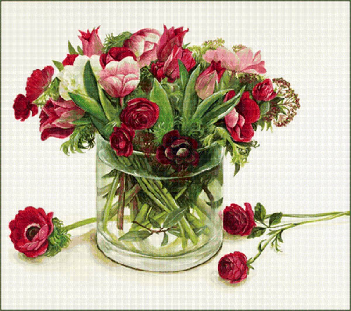 фуджико, тюльпаны и анемоны - цветы - предпросмотр