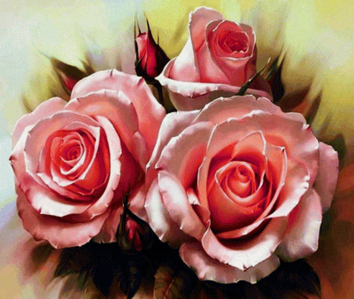 розы - акварель. розы - предпросмотр