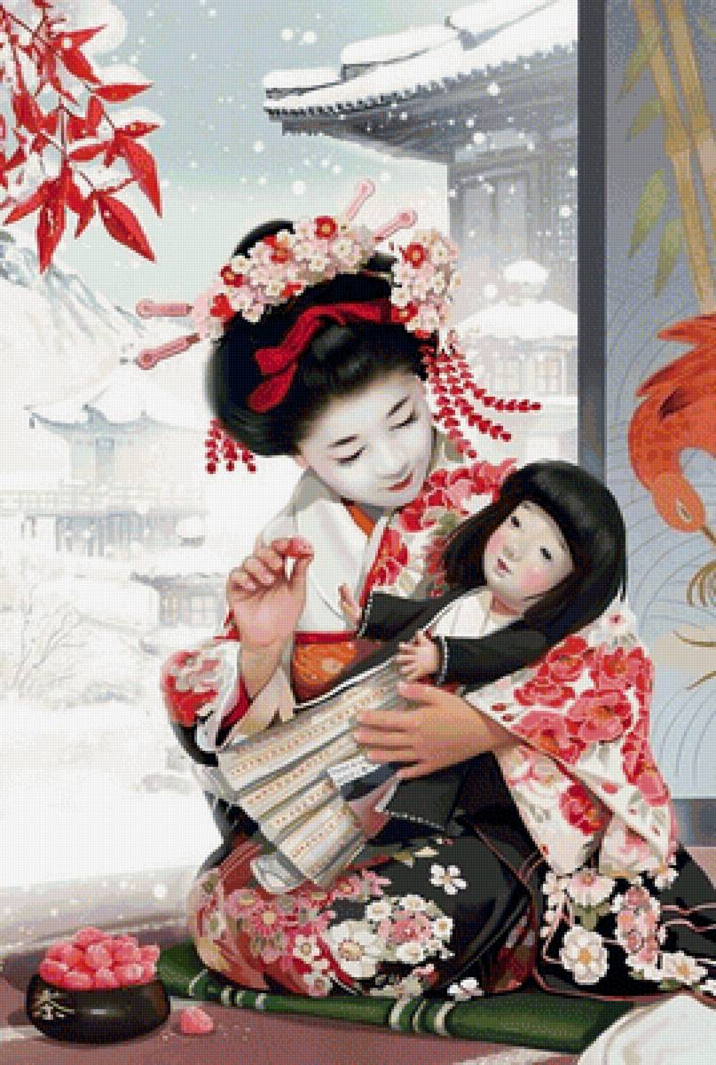 Восток - арт, фэнтези, доронина, япония, девушка - предпросмотр