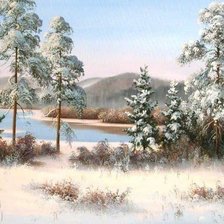 Схема вышивки «зима»