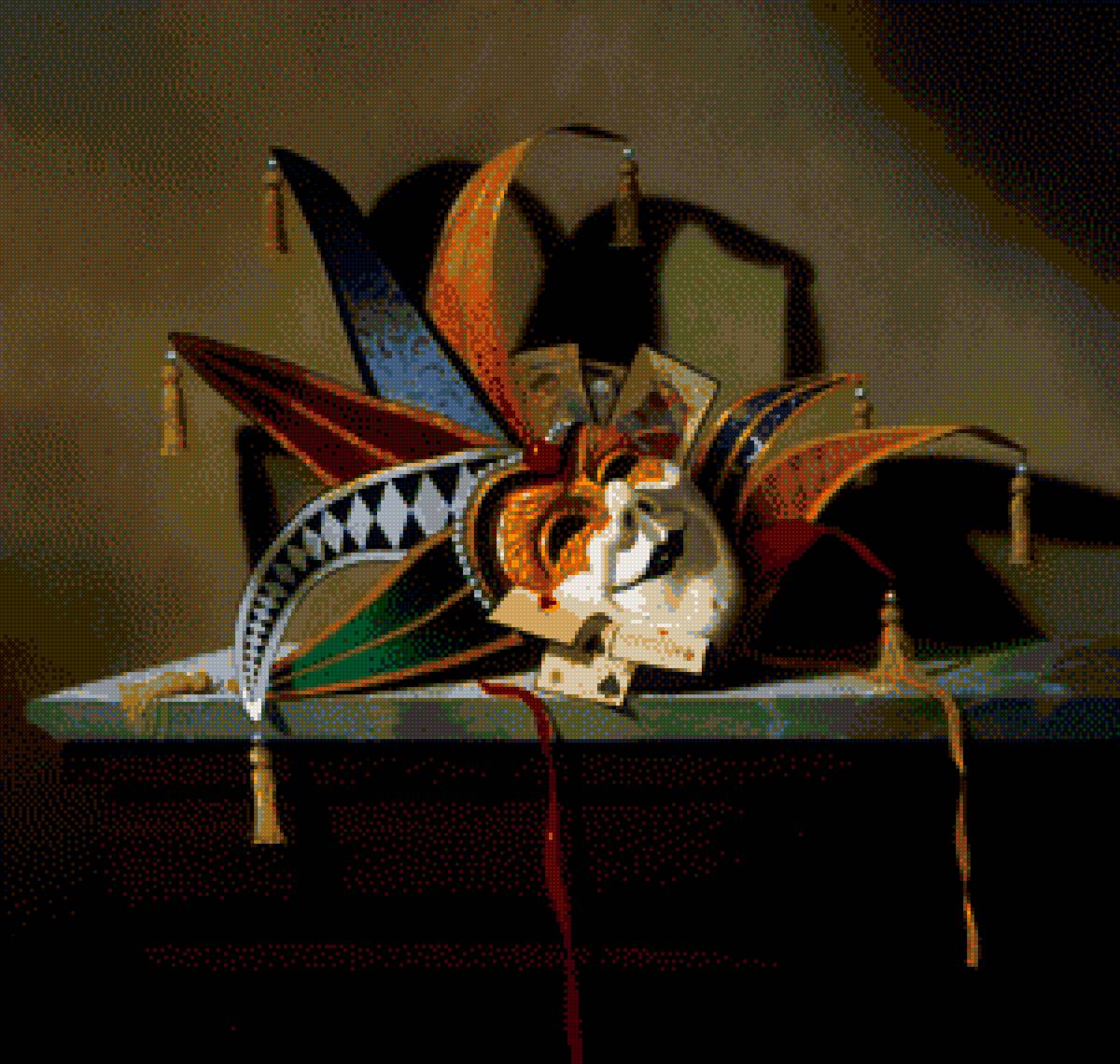 Маска шута - #шут #карнавал #маска #венеция #театр - предпросмотр