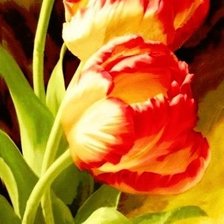 Схема вышивки «тыльпаны»