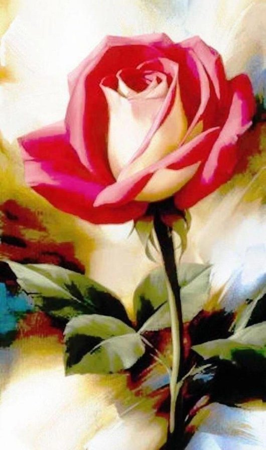 роза - цветы. акварель - оригинал